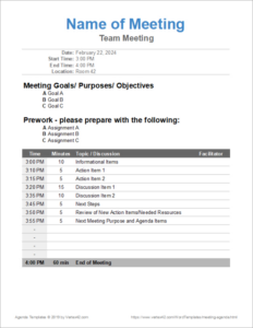 blank corporate event planning meeting template doc