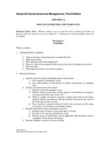 blank guidelines for a comprehensive meeting template pdf