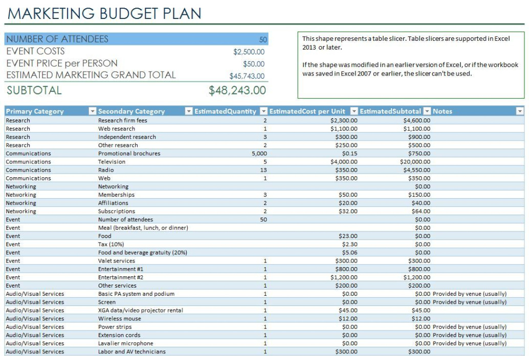 editable budget planning and review meeting template