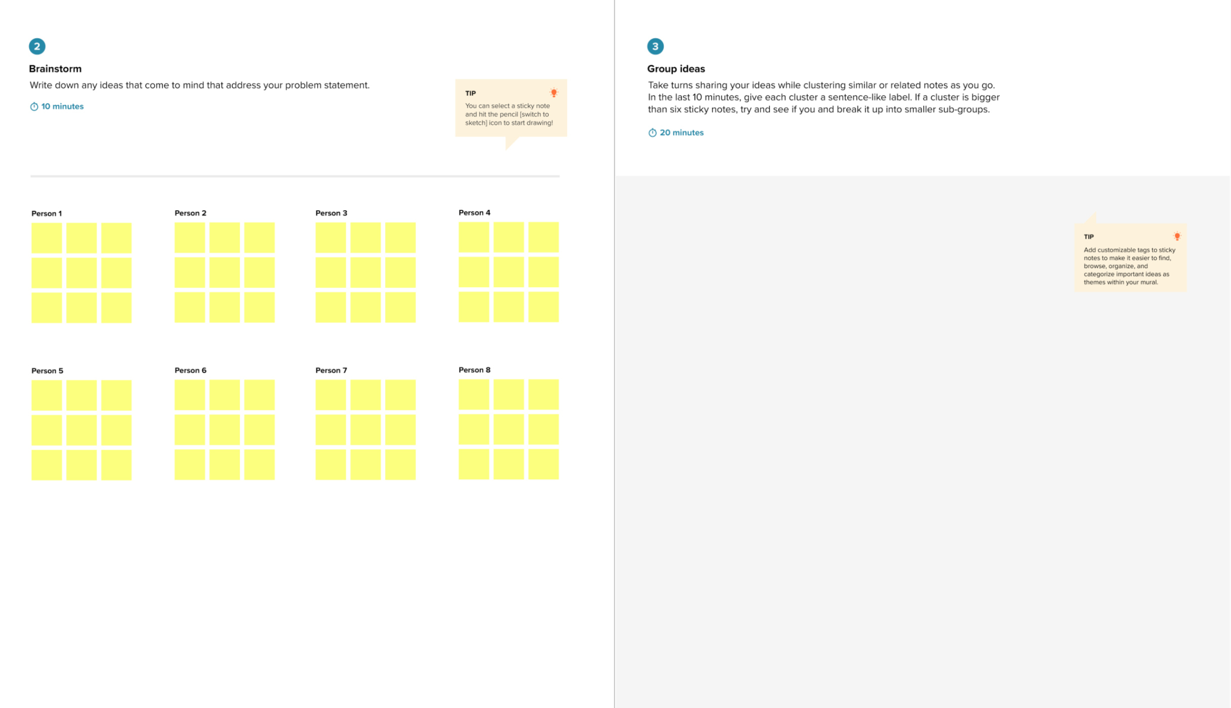 editable innovation lab brainstorming meeting template example