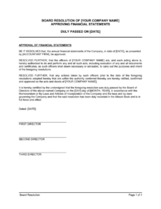 free blank annual budget approval meeting template