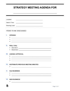 free blank content marketing planning meeting template