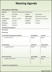 free editable crisis response team coordination and training meeting template