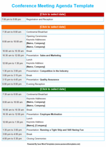 free editable executive leadership council meeting template excel