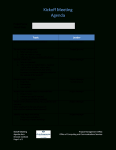 free printable change management communication planning meeting template