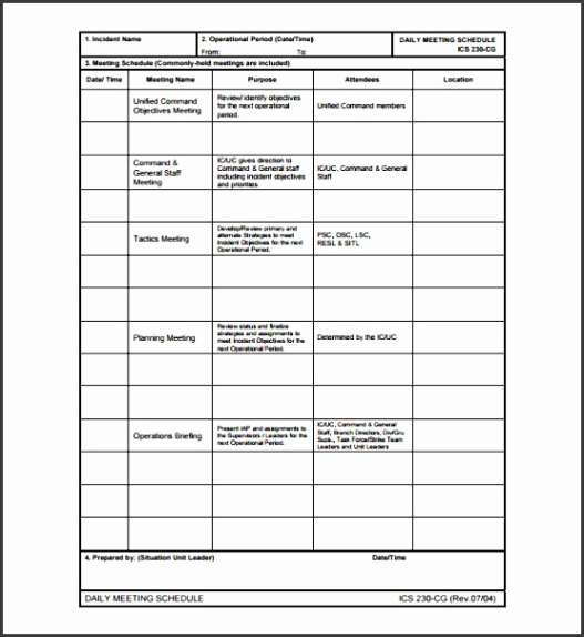 free printable content creation planning meeting template