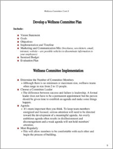 free printable health and wellness program meeting template sample