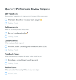 free printable sales performance review meeting template doc