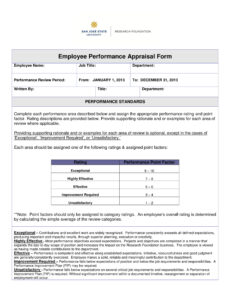 sample annual performance appraisal meeting template doc