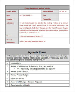 sample guidelines for a comprehensive meeting template