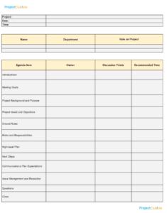 blank engineering project meeting minutes template excel