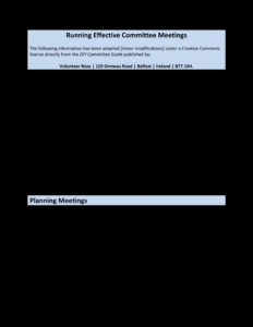 blank food committee meeting template doc