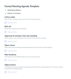 blank formal board meeting minutes template excel