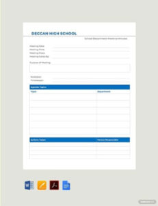 blank school board meeting minutes template pdf