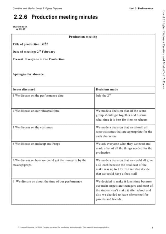 editable executive committee meeting minutes template word