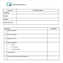 editable official board meeting minutes template excel