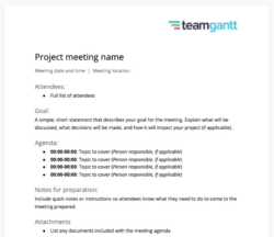 editable project manager meeting minutes template pdf