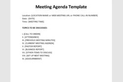 free blank church board meeting minutes template sample