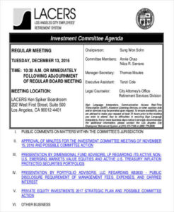 free blank investment committee meeting minutes template sample