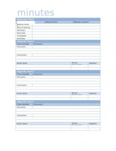 free editable basic board meeting minutes template sample