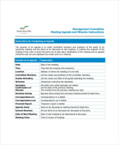 free editable executive committee meeting minutes template excel