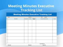 free editable project manager meeting minutes template excel