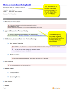 free printable advisory board meeting meeting minutes template sample