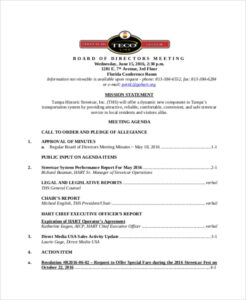 free printable first board of directors meeting minutes template sample