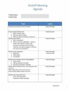 free printable project management meeting minutes template pdf