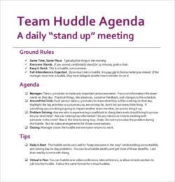 free printable team stand up meetings template pdf