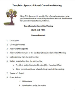 printable advisory board meeting meeting minutes template sample