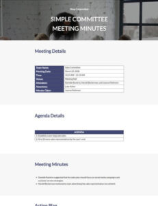 sample executive committee meeting minutes template pdf