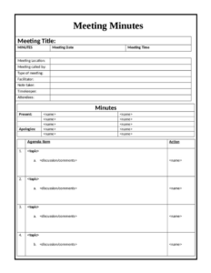 sample school board meeting minutes template word