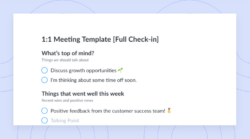 sample weekly employee one on one meeting template