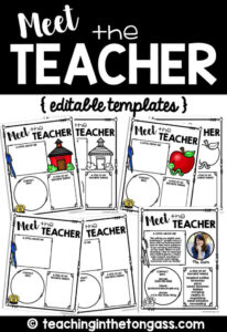 Blank Meet The Teacher Assistant Template Sample