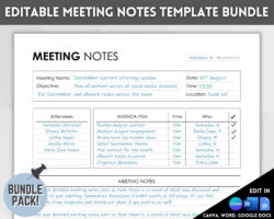 Editable Conference Call Meeting Summary Template Example