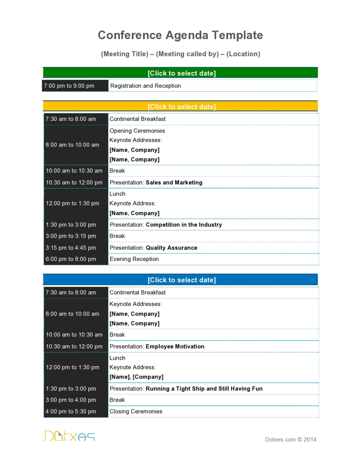 Editable Meeting With Guest Speakers Summary Template Sample