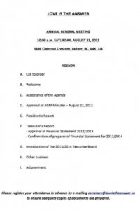 Editable Sports Club Committee Meeting Agenda Template Doc