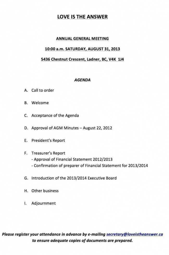 Editable Sports Club Committee Meeting Agenda Template Doc