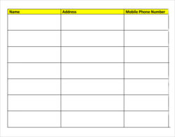 Free Blank Business Meeting Sign In Sheet Template