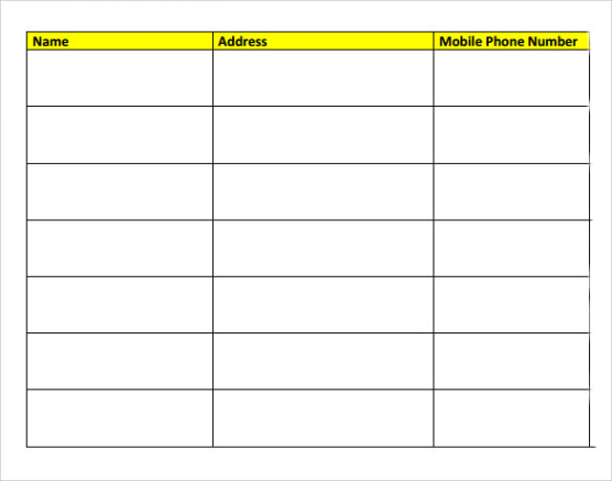 Free Blank Business Meeting Sign In Sheet Template