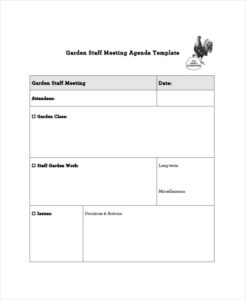 Free Blank Church Staff Meeting Template Pdf