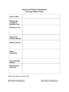 Free Blank Company Team Meeting Recap Template Word