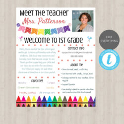 Free Blank Virtual Meet The Teacher Template Sample