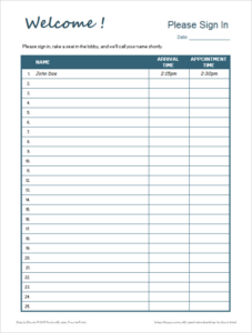 Free Editable Community Meeting Sign In Sheet Template Doc