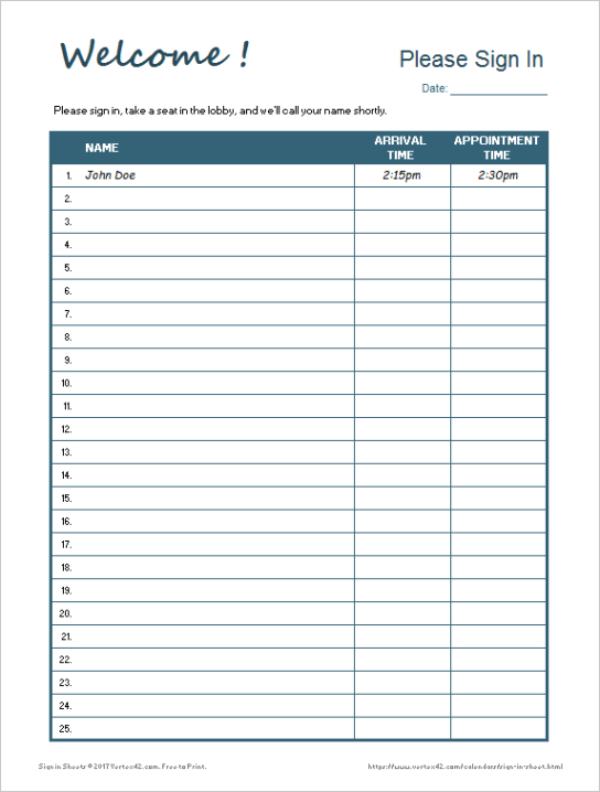 Free Editable Community Meeting Sign In Sheet Template Doc