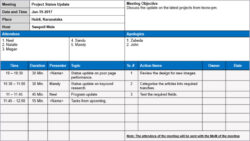 Free Editable Customer Meeting Summary Template Excel