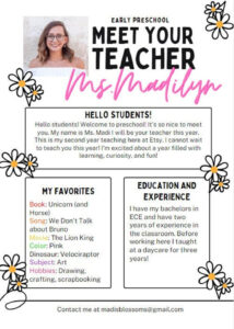 Free Editable Farmhouse Meet The Teacher Template