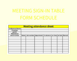 Free Editable Pto Meeting Sign In Sheet Template