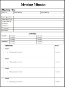 Free Printable Client Meeting Recap Template Doc